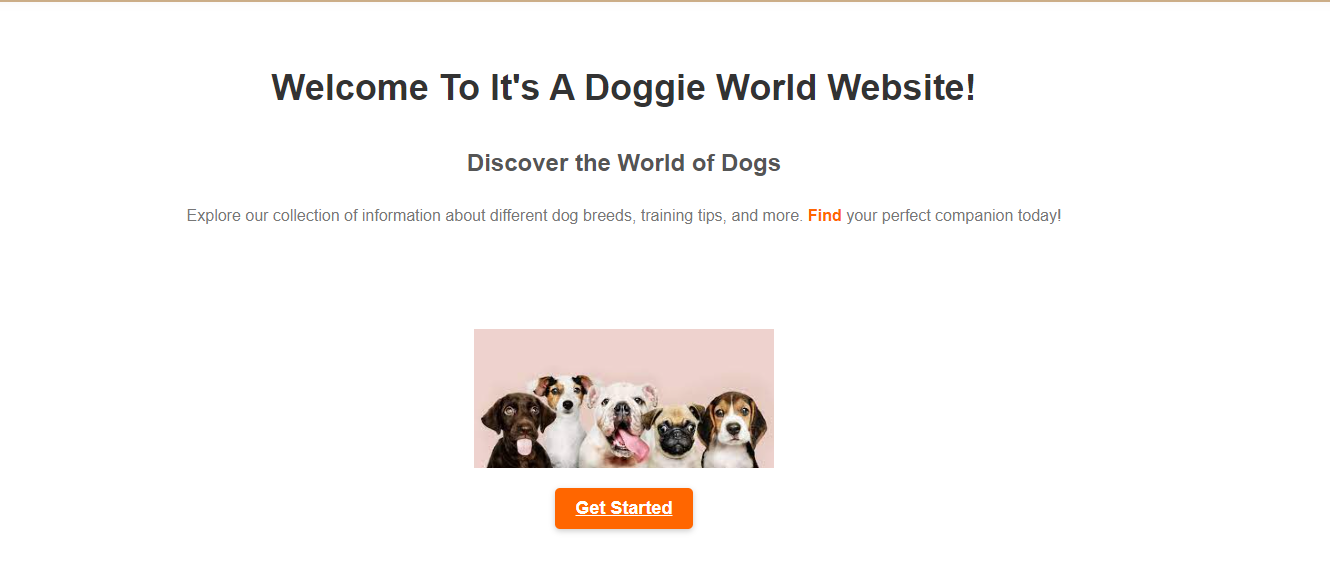 It's A Doggie World Project